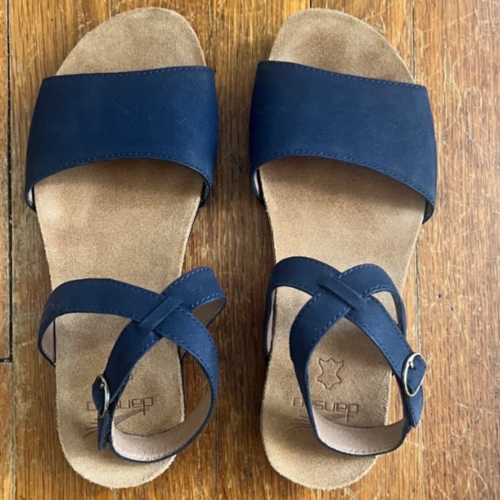 Dansko Rafferty Summer Comfort Sandals Navy Sz 38/ 7.5 NWOT